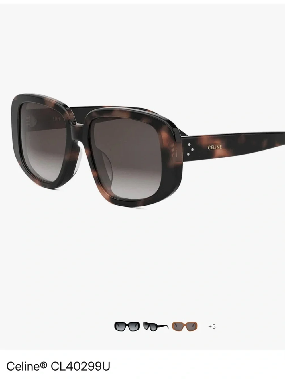 Celine Brown Tortoiseshell Sunglasses with Gradient Brown Lenses